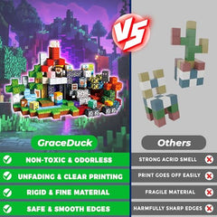 GraceDuck magnetic blocks forest theme encourages collaborative play and spatial skills.
