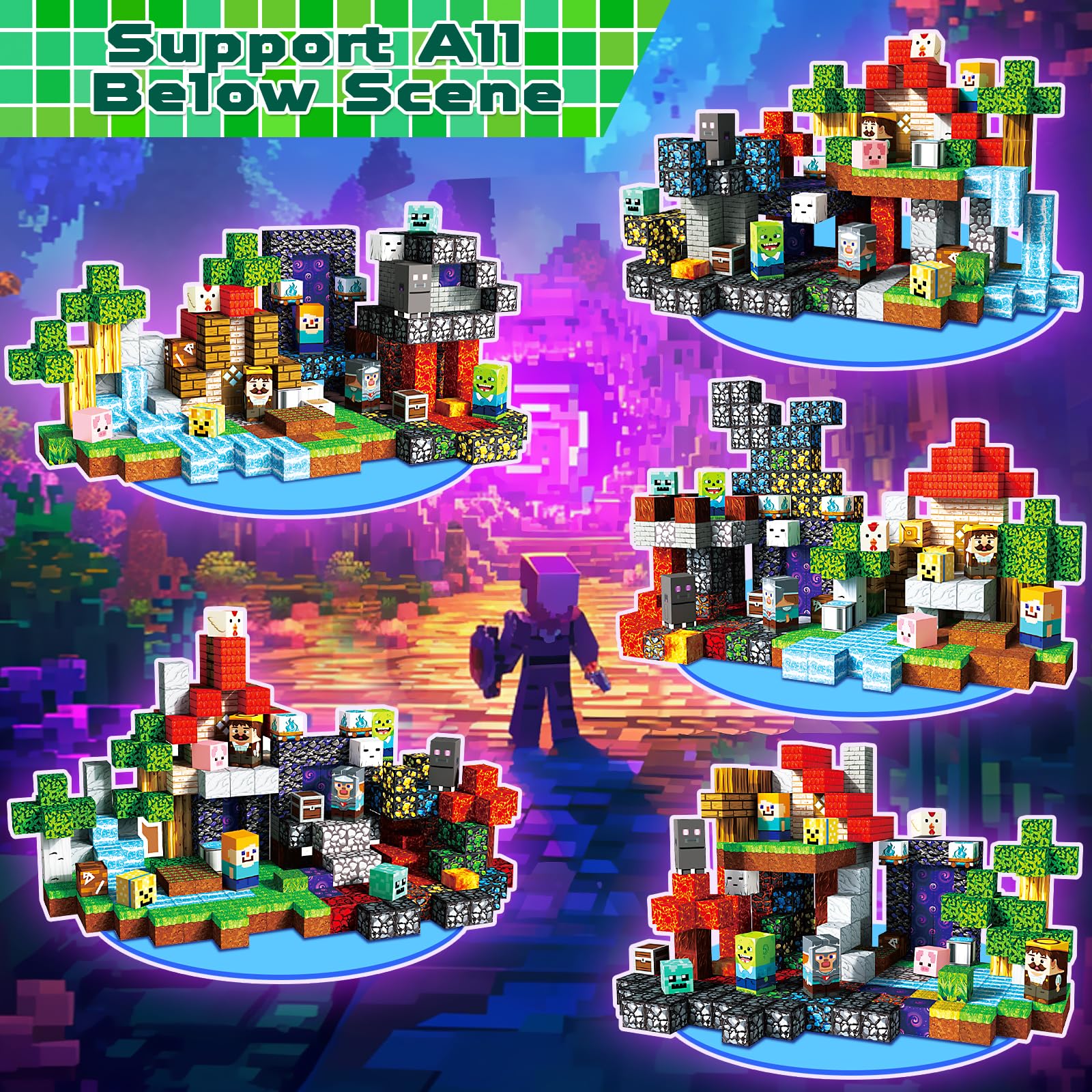 GraceDuck magnetic blocks portal theme for open-ended construction and focus.