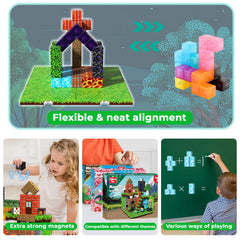 GraceDuck magnetic cubes in use encourage cooperative play and spatial thinking.