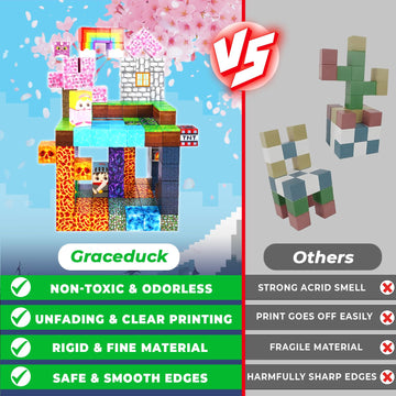 GraceDuck sensory rustle sound adds attention-grabbing feedback during construction play.