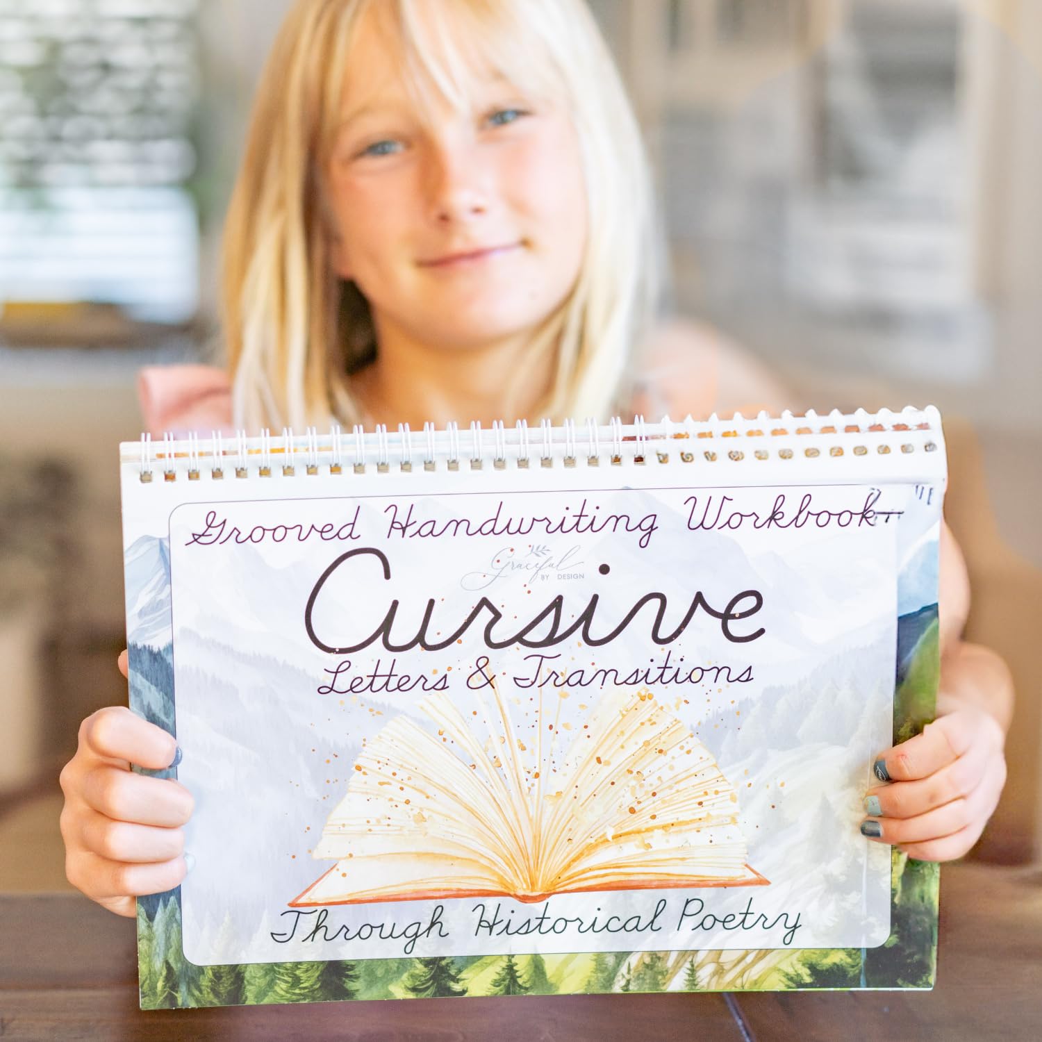 Graceful By Design colorful practice pages create engaging handwriting sessions.