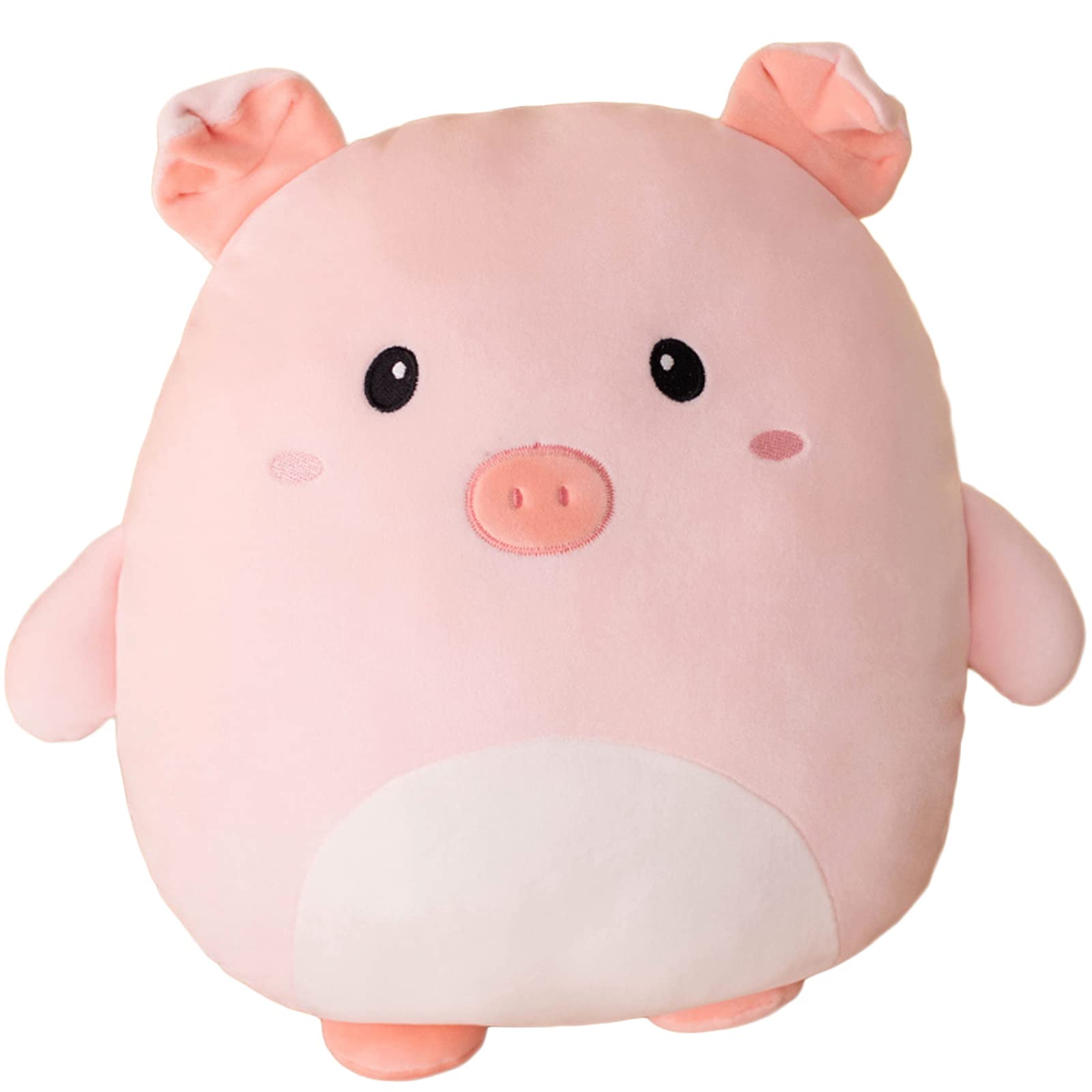 Grafingy Pig plush face close-up highlights soft pink fur for hugs.