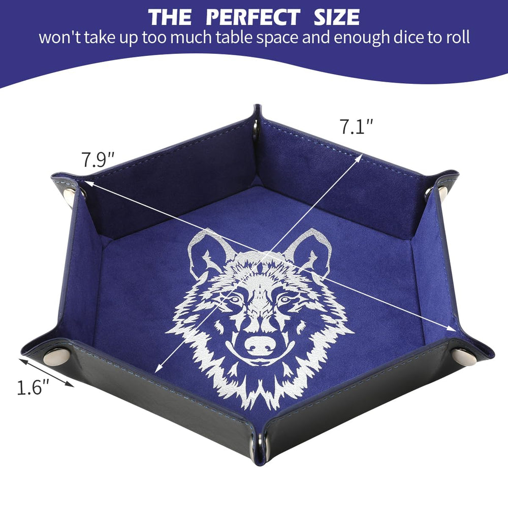 Grajar dice tray with dragon pattern keeps dice centered for smooth rolls