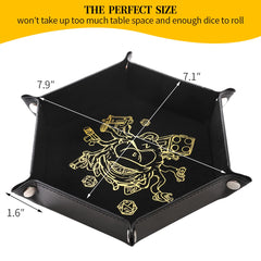 Grajar Beholder PU leather exterior with velvet interior protects table surfaces.