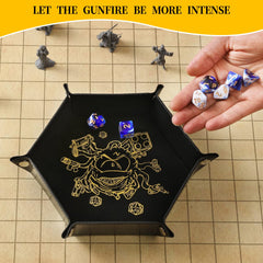 Grajar Beholder compatible with popular dice brands for an enhanced game setup.