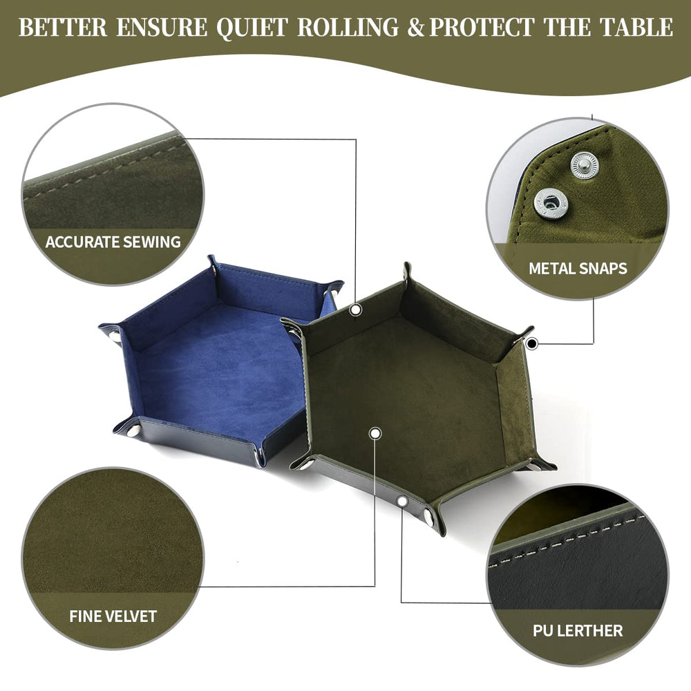 Grajar folding dice tray folded compact for easy transport