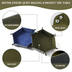 Grajar folding dice tray folded compact for easy transport