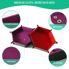 Grajar folding dice tray showing dual-side design for versatile home or travel use