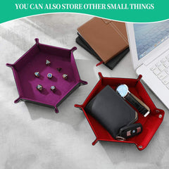 Grajar dice tray in a gaming setup with RPG map