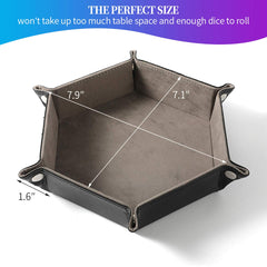 Grajar PU leather outside with velvet interior protects surfaces during dice rolling.