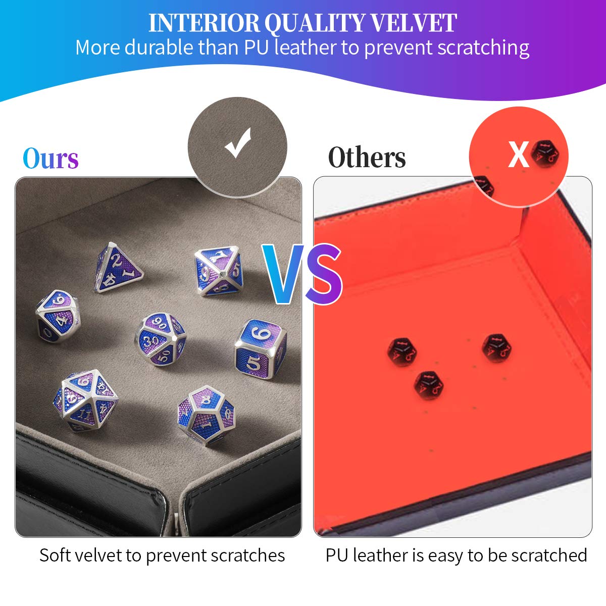 Grajar open tray shows velvet surface for smooth rolls and added cushion.