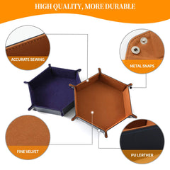 Grajar velvet interior on dice tray cushions dice and reduces noise