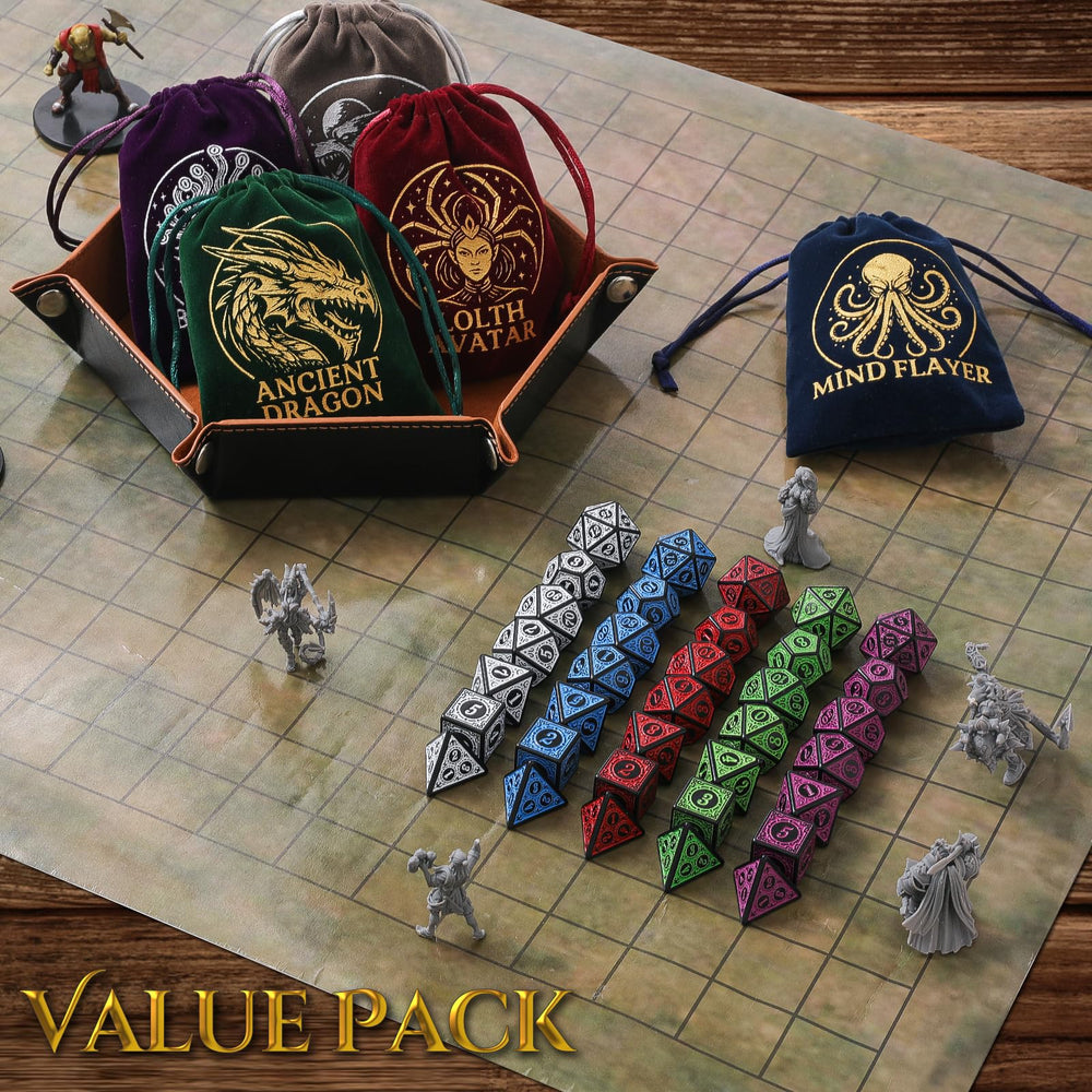 Grajar Mind Flayer velvet bag enhances portability of your gaming kit.