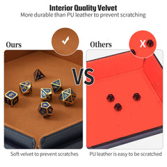 Grajar Nebula dice glittering under light enhances tabletop ambiance
