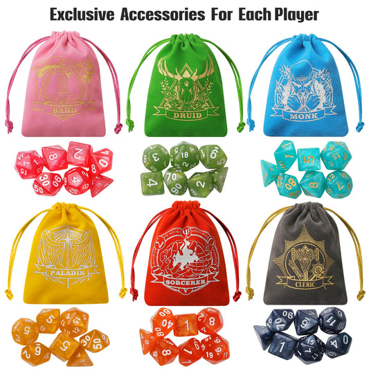Grajar Nebula polyhedral dice set for RPG campaigns