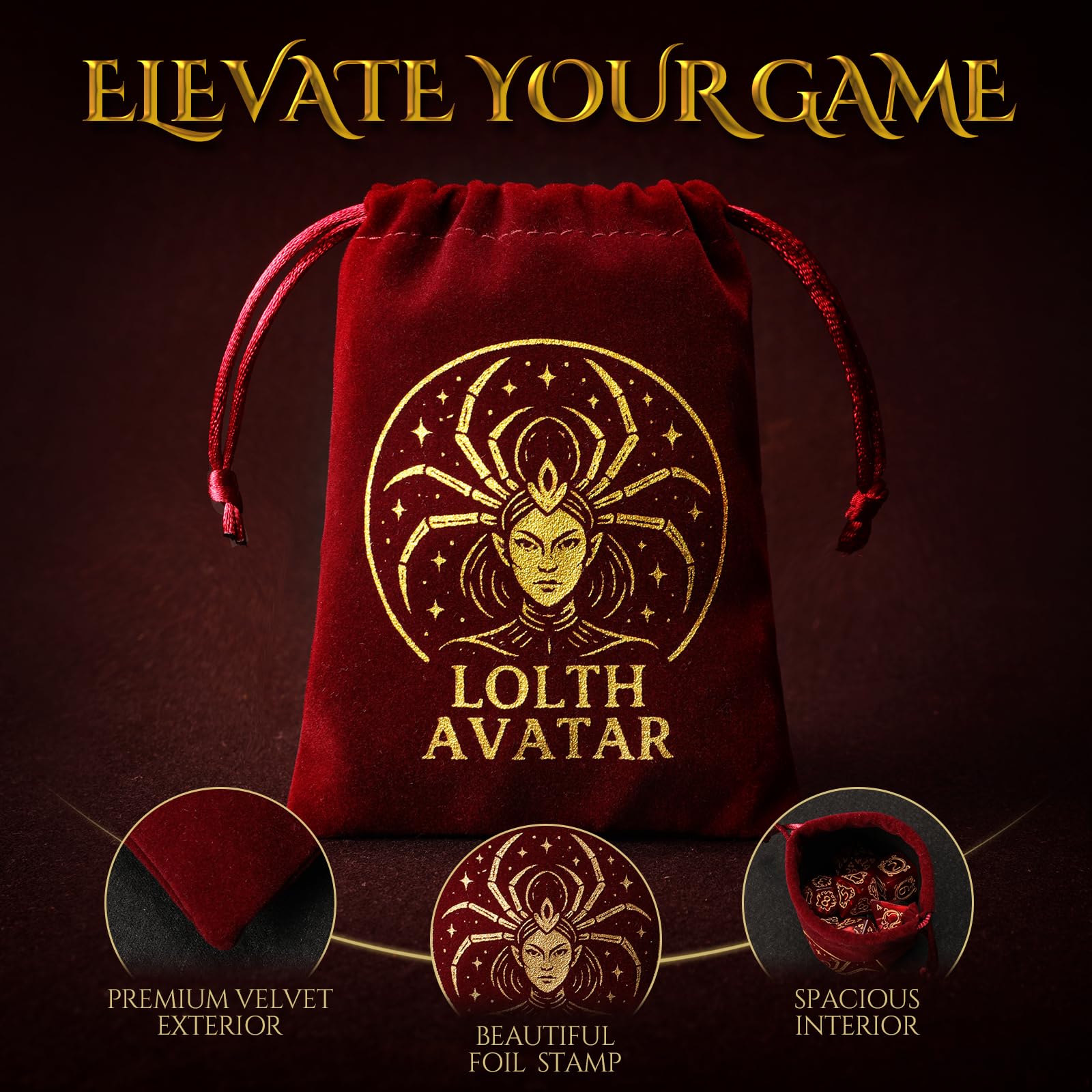 Grajar PU leather dice tray cushions dice and protects surfaces.