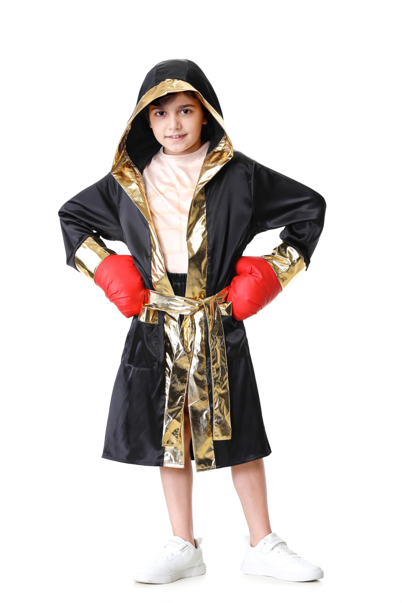 GRAJTCIN boxing muscle shirt enhances authentic boxing look during pretend bouts