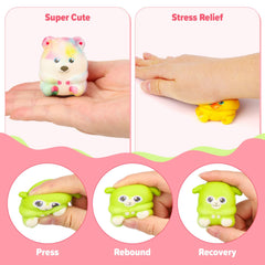 Gralima animal squishy toys in soft PU offering quick stress-relief.