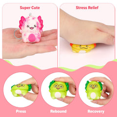 Gralima axolotl squishy toy, 2x2 inches, pocket-friendly classroom fidget