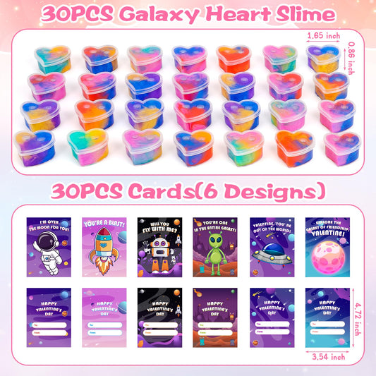 Gralima space themed Valentine boxes show six designs for classroom sharing