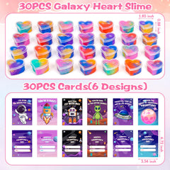 Gralima space themed Valentine boxes show six designs for classroom sharing