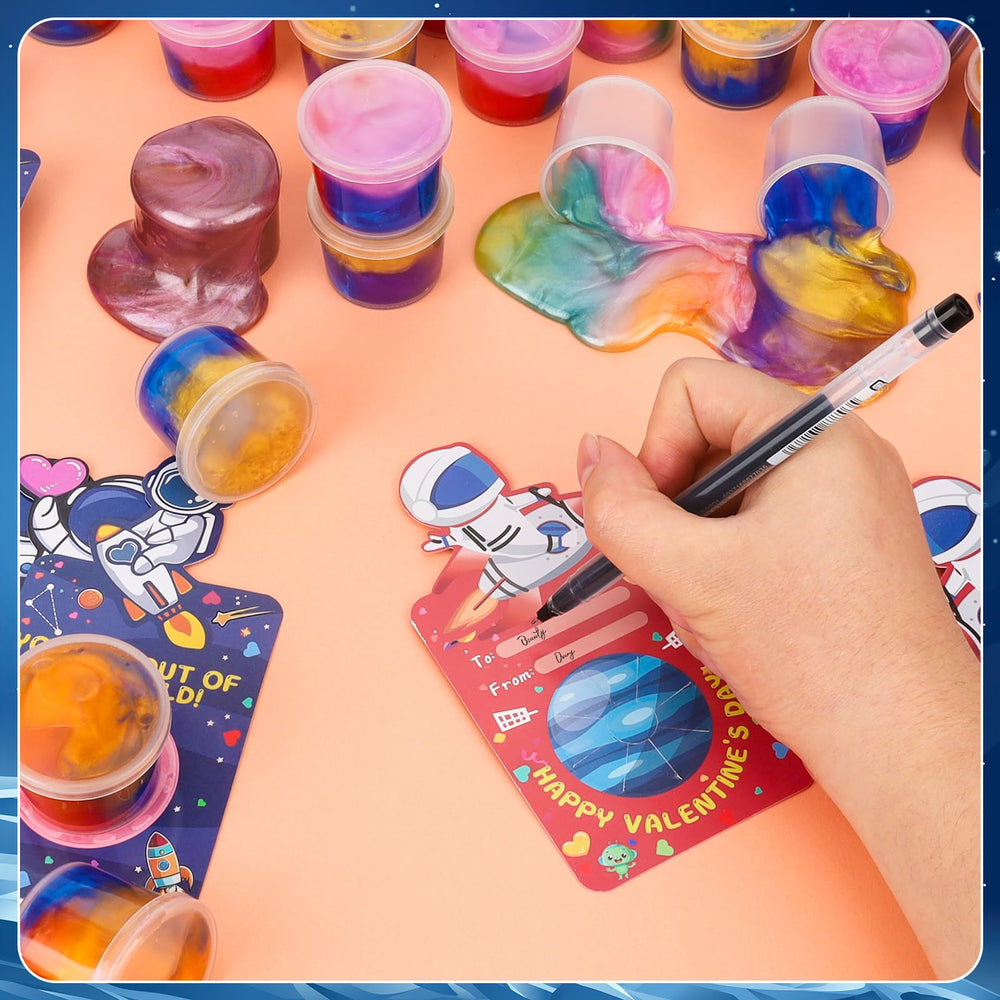 Gralima three-color galaxy slime collection shows vibrant groups for play.