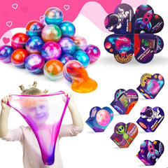 Six card styles pair with galaxy slime for varied personalities