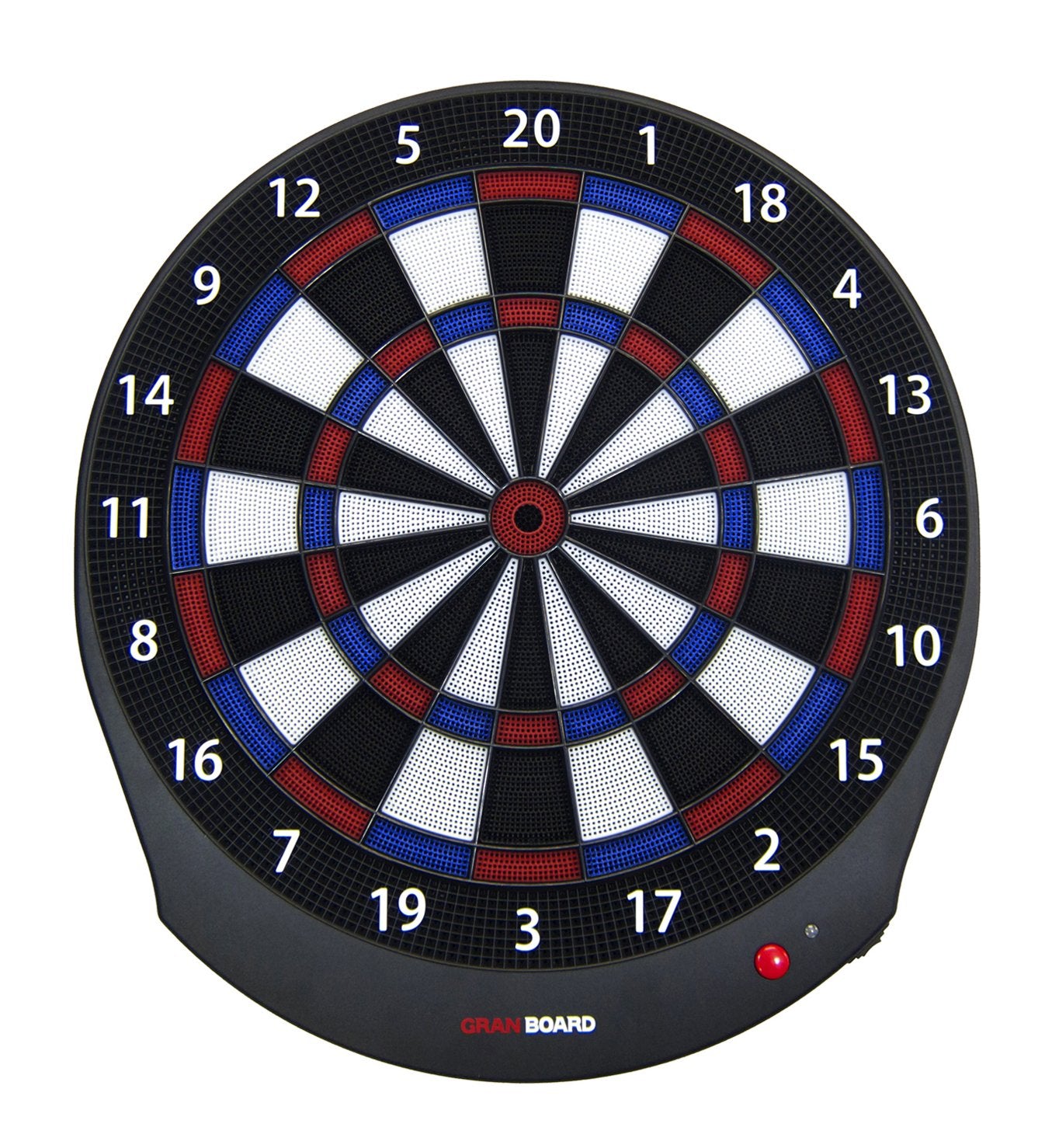 GranBoard Dash Blue front view: cordless dartboard for home play