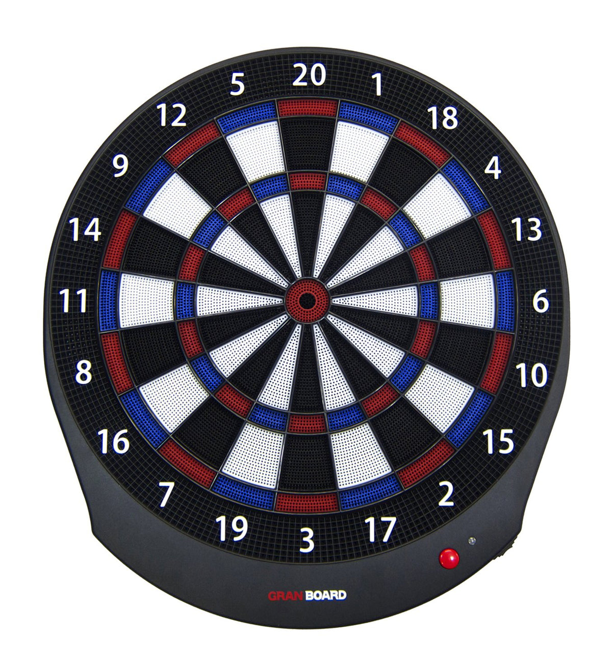 GranBoard Dash Blue front view: cordless dartboard for home play