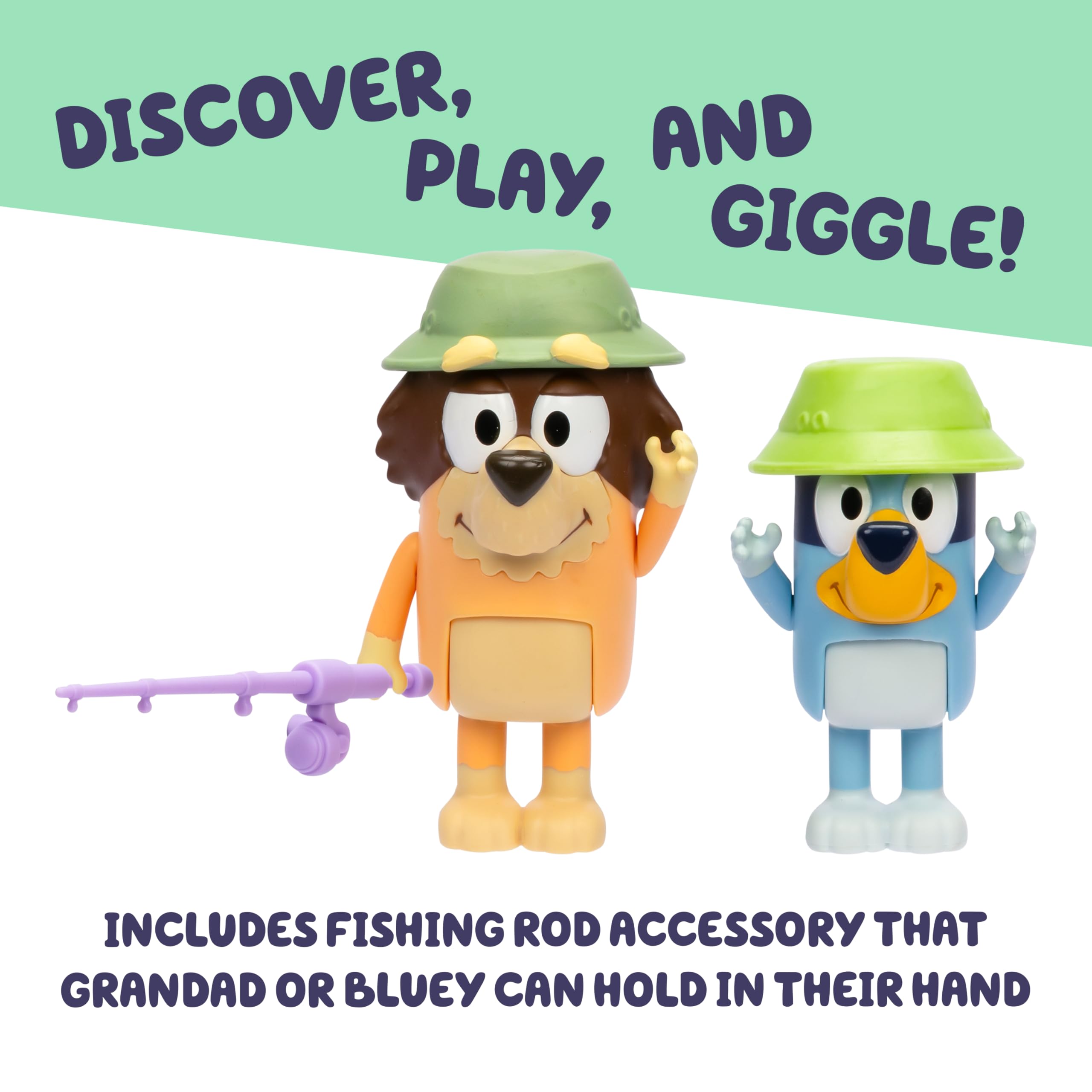 Grandad figure detail with hat and accessory for authentic play