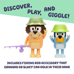 Grandad figure detail with hat and accessory for authentic play