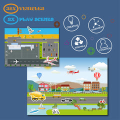 GRANDLMOON 38 vehicle magnets for imaginative play