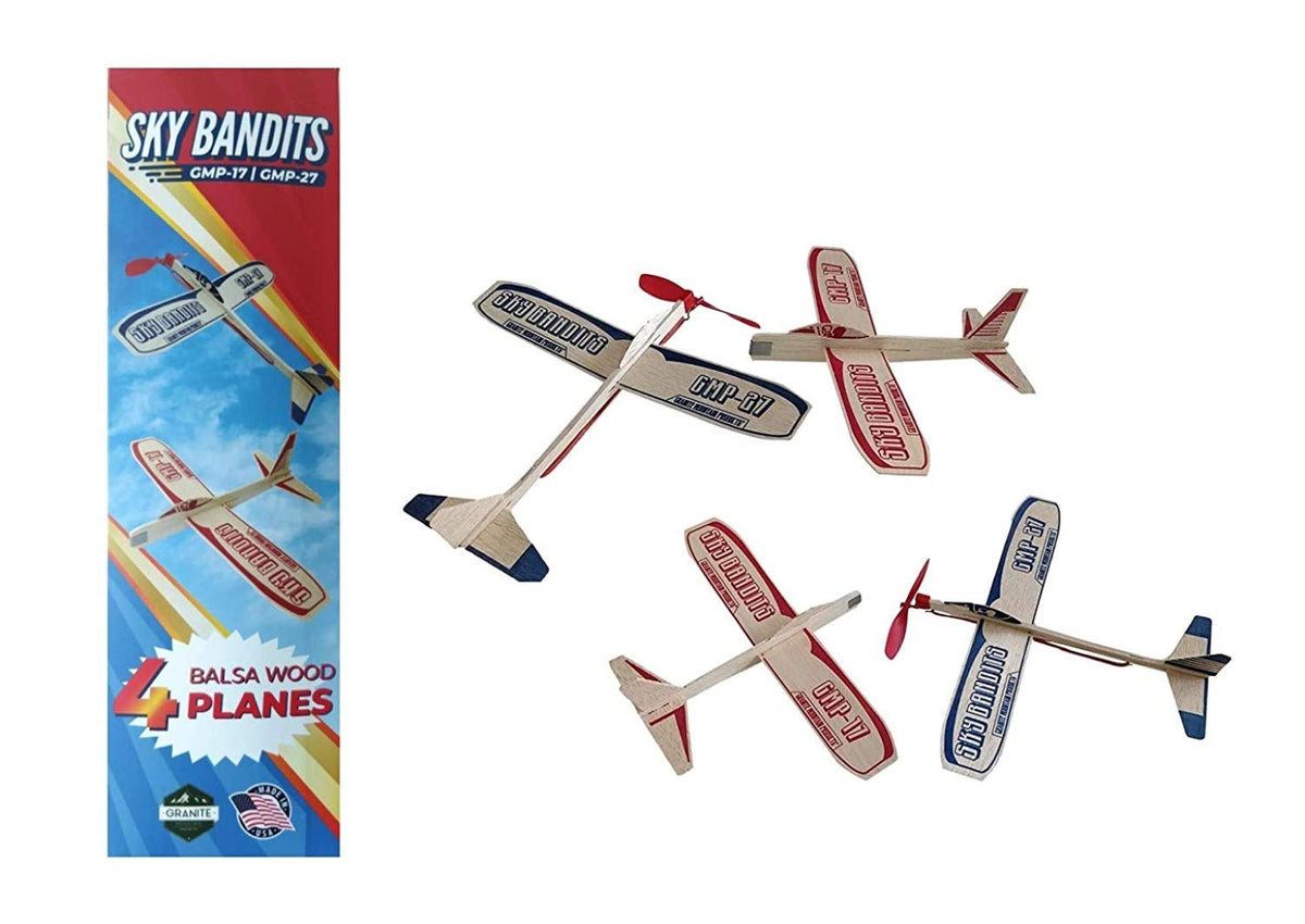 Granite Mountain Products balsa plane kit box protects delicate wood during shipping.