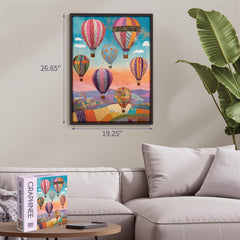 Graphinee hot air balloon scene puzzle ideal for cozy evenings