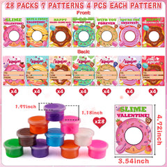 Grastfu dessert donut cards designs offer seven playful patterns for Valentines exchanges.