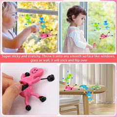 Grastfu blue heart sticky man against window showcasing durable plastic