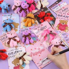 Grastfu valentines card design 3 with bear greetings for students