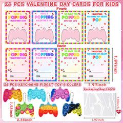 Grastfu valentines cards with 24 designs for quick, fun gift exchanges