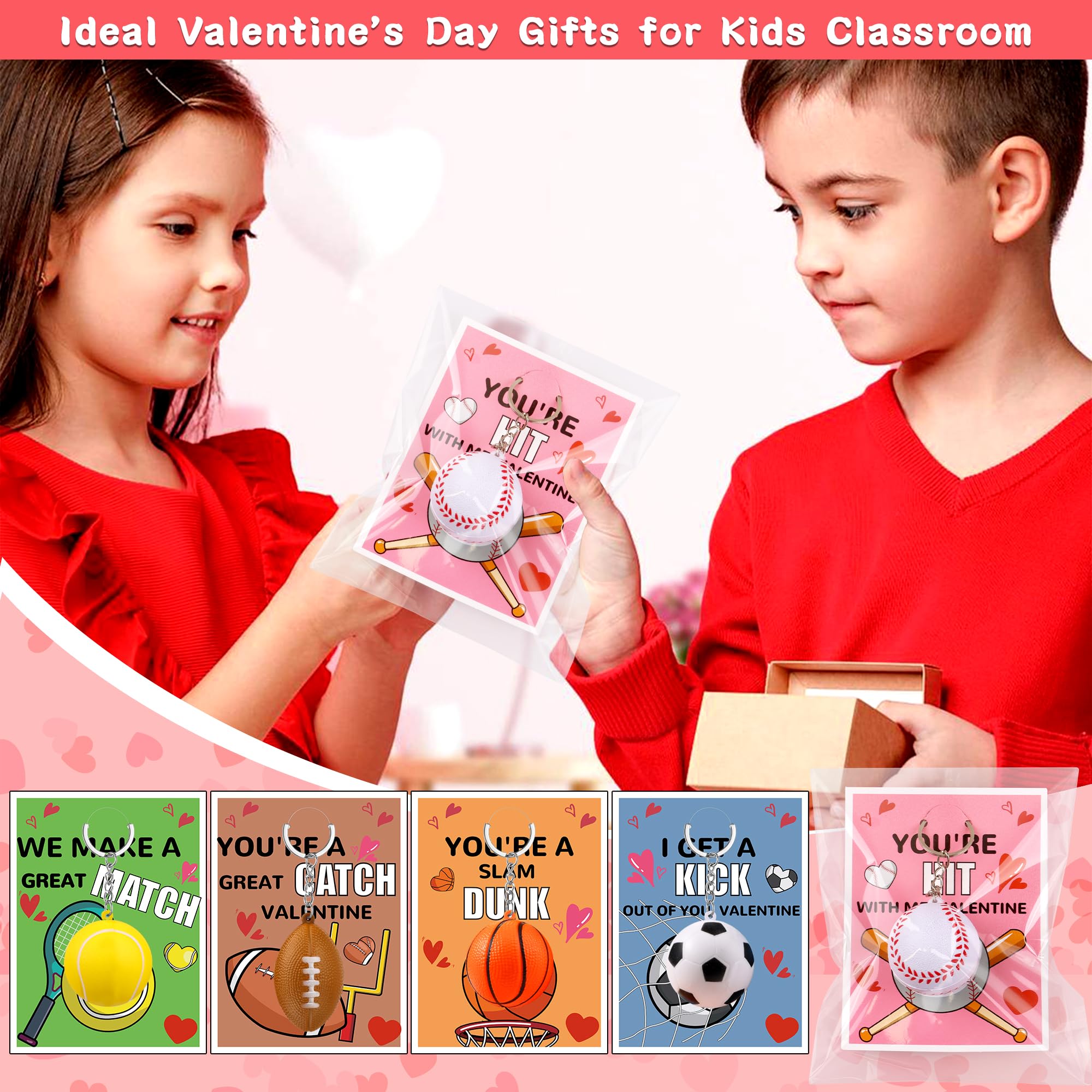 Grastfu Valentines cards designs with sport patterns and easy attachment