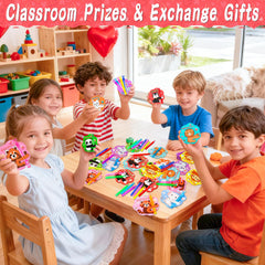 Students personalize cards by writing names on the back.