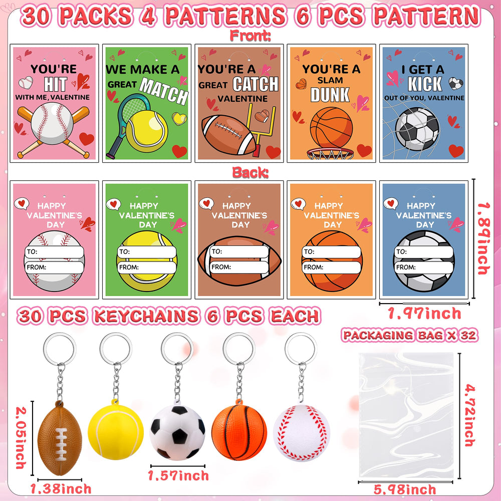 Grastfu Valentines sports stress ball keychains basketball focus, engaging rewards