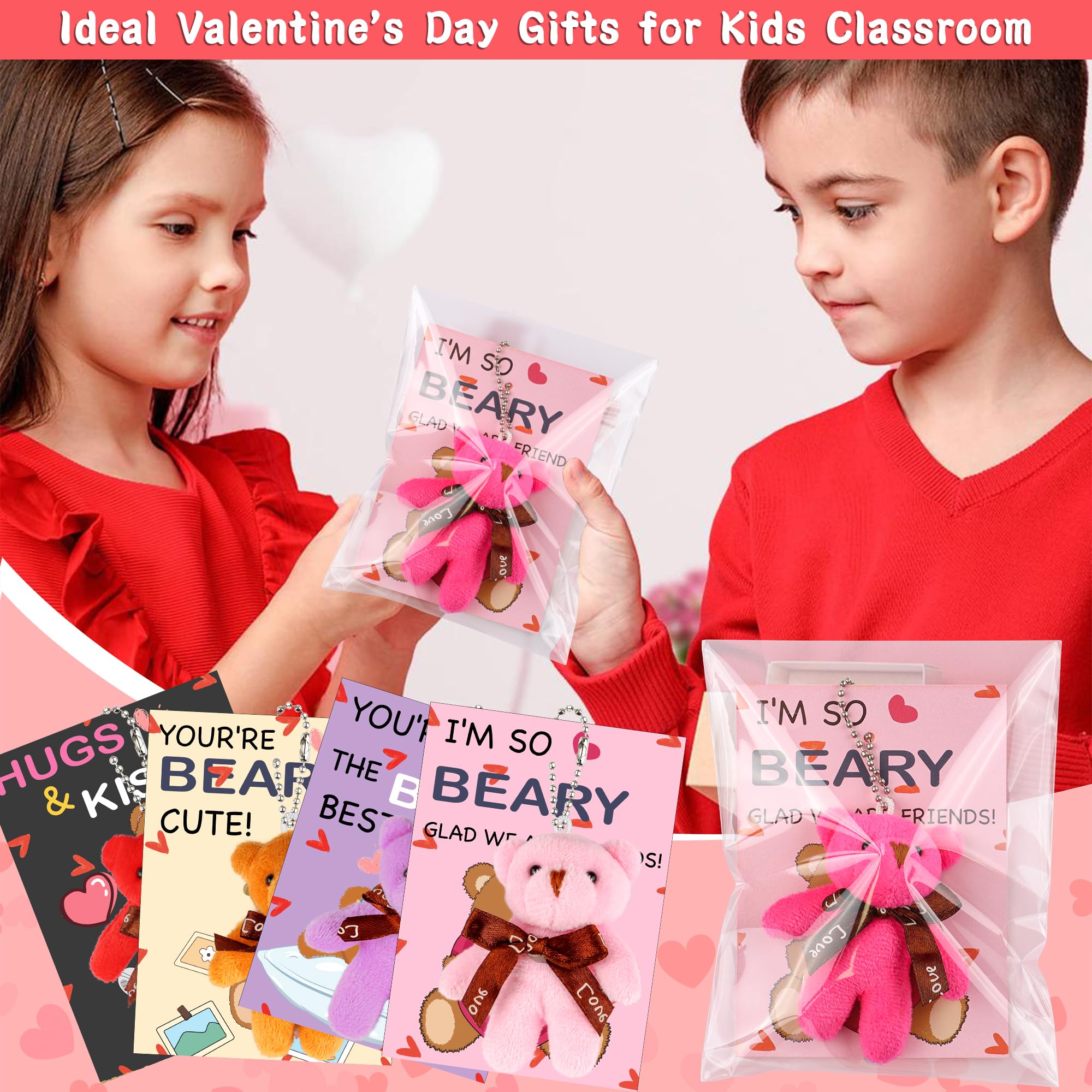 Grastfu valentines transparent bags for easy packaging