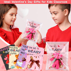 Grastfu valentines transparent bags for easy packaging