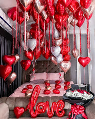 Grcypa love balloons kit with large 41x26 balloons for a romantic backdrop.