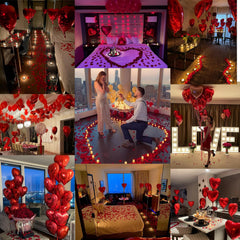 Grcypa white heart foil balloons 18x2 brighten the scene.