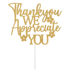GREABRRY Thank You topper on glitter card stock ideal for appreciation parties