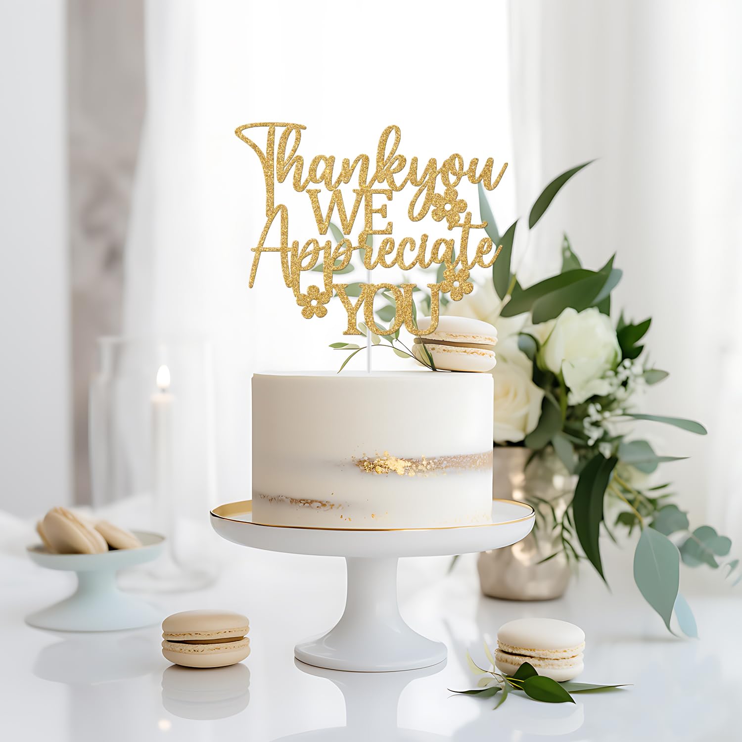 GREABRRY gold glitter design enhances desserts and photo moments