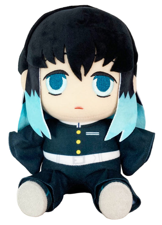 Great Eastern Demon Slayer Muichiro Tokito plush in sitting pose with soft fabric.