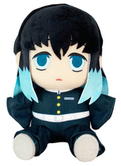 Great Eastern Demon Slayer Muichiro Tokito plush in sitting pose with soft fabric.