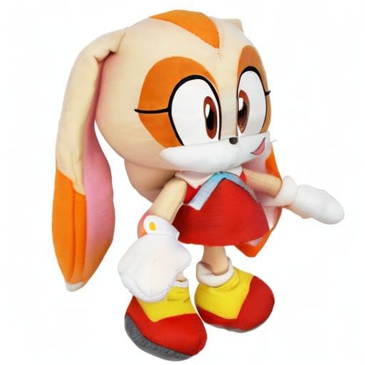Cream the Rabbit plush, back view, 7.5-inch size for shelf display.